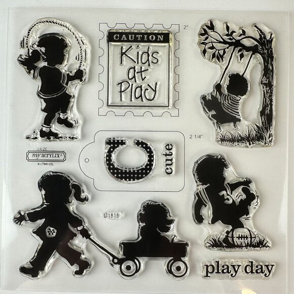 My Acrylix Kids At Play Clear Stamps d1515 CTMH - Picture 1 of 1